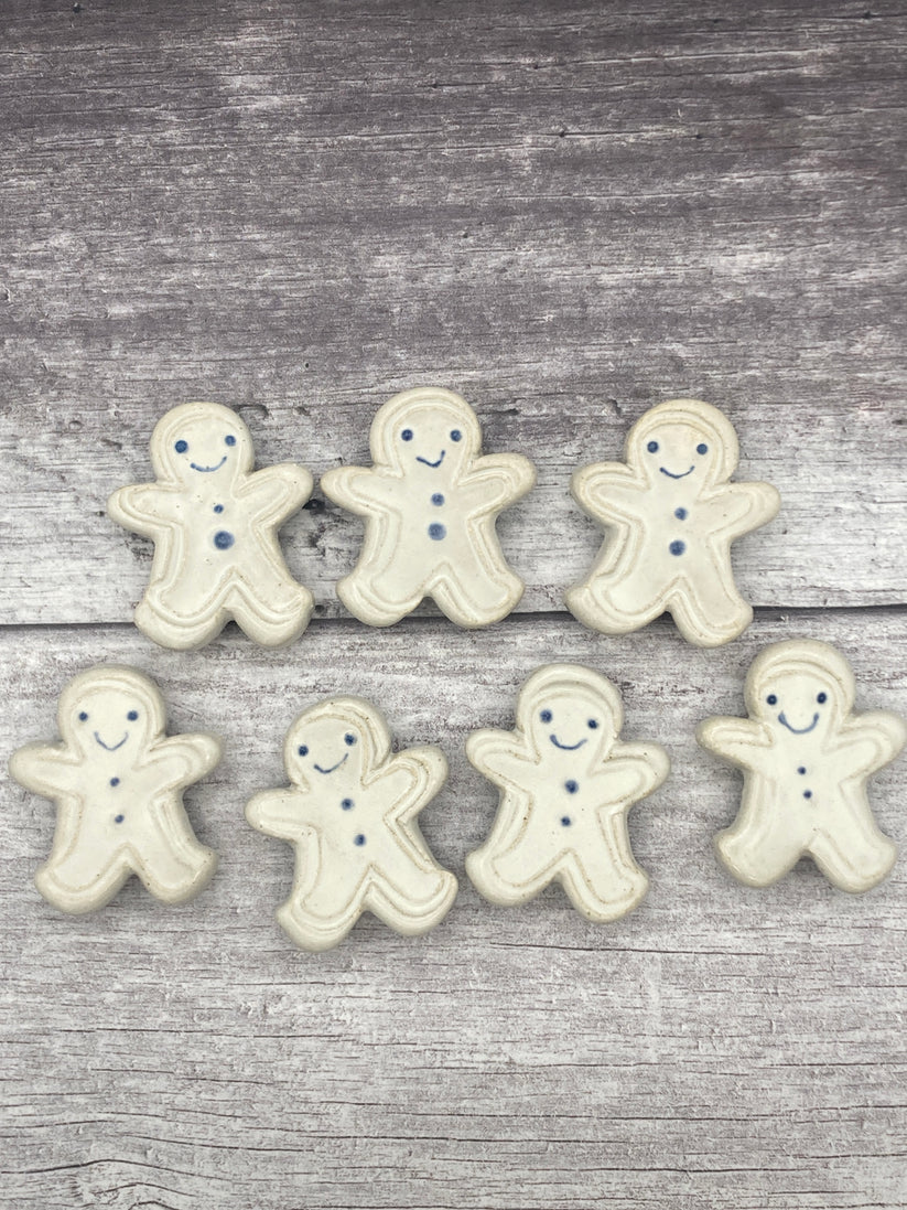 Ceramic Gingerbread Man Decoration - Handmade in Cornwall